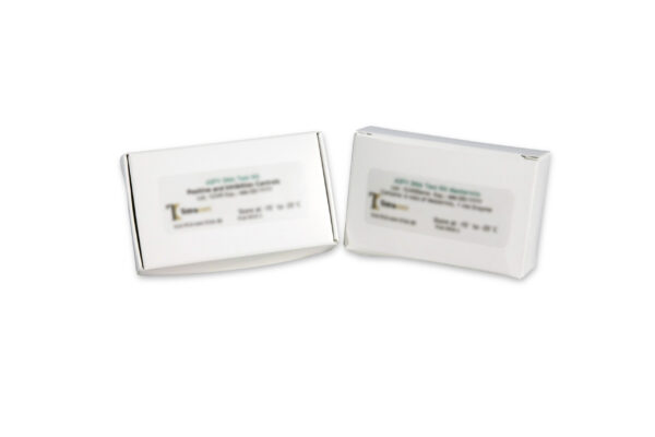 two white business cards are sitting next to each other